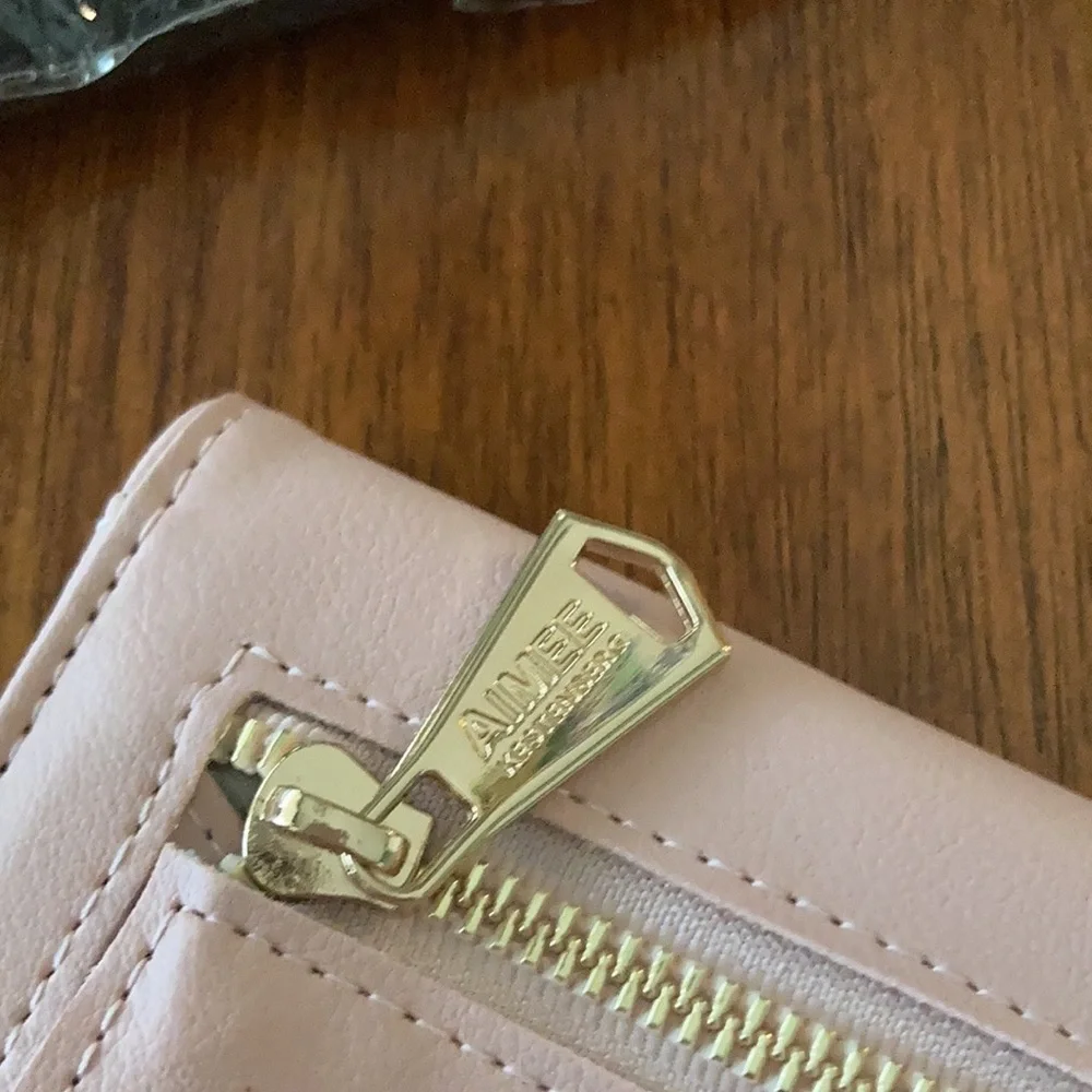 NEW Aimee Kestenberg Pale Pink Wallet Small Bifold Credit Card Slots NIB